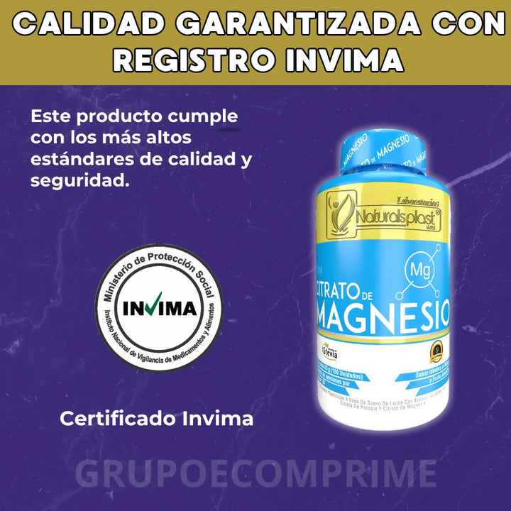 Citrato Magnesio Capsulas X100 Natural - Imagen 2