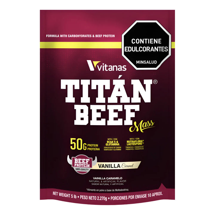 Proteina Titan Beef Mass (5lbs) Vitanas Similar Carnivor Mass - Imagen 1