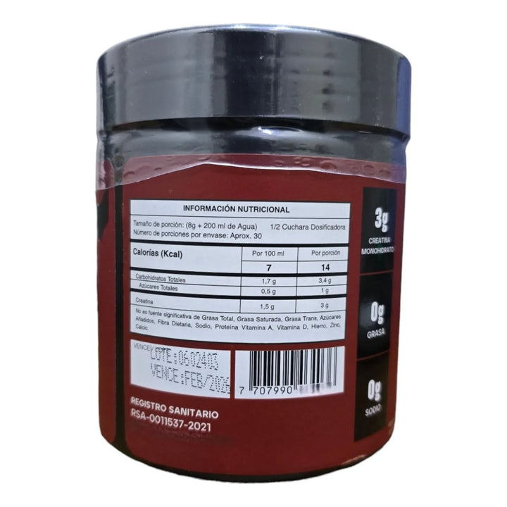 Creatina Monohidratada Instinct 240gr Uva Tnt - Imagen 3