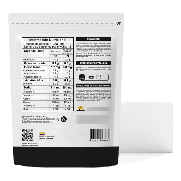 Proteína De Huevo Wakeup 450g Vainilla - Imagen 2