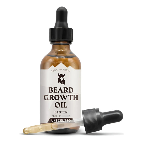 Aceite De Crecimiento De Barba Con Biotina 60 Ml Sin Perfume Fragancia - Imagen 1