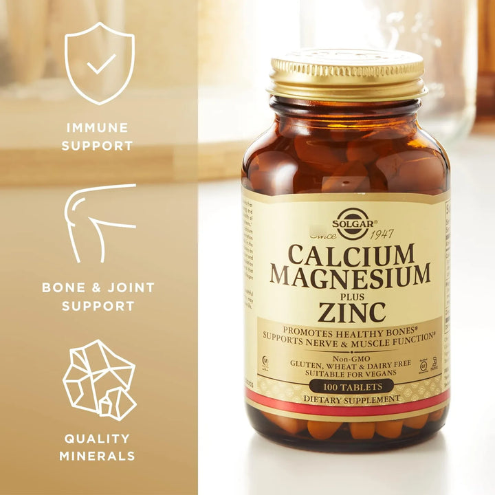 Calcio Magnesio Plus Zinc Tabletas 100 Unidades 1000 Mg Fort - Imagen 4
