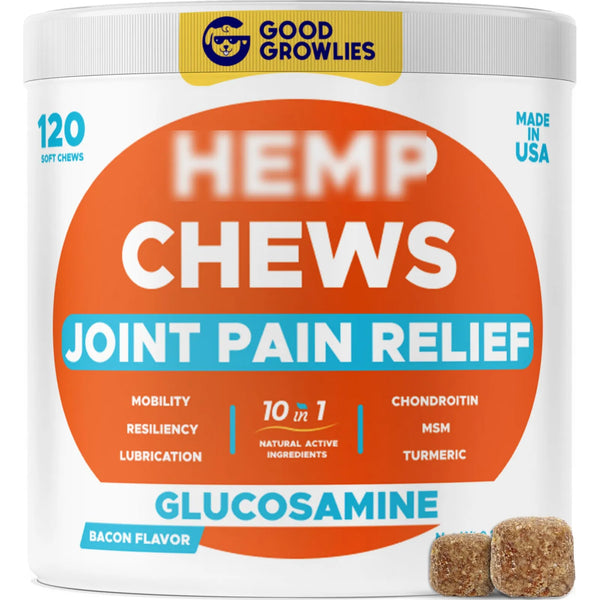 Masticables Para Perros Con Glucosamina Condroitina MSM Cáñamo Alivia Dolor Articular