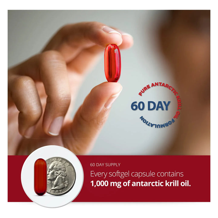 Aceite De Krill Antártico Puro 1000 Mg 60 Días Epa Dha Omega - Imagen 3