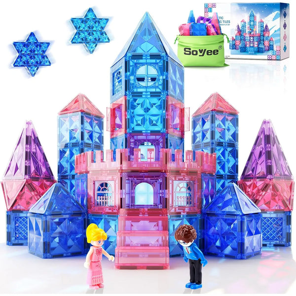 Bloques De Construcción Magnéticos Diamante Frozen 58 Piezas Juguete Educativo