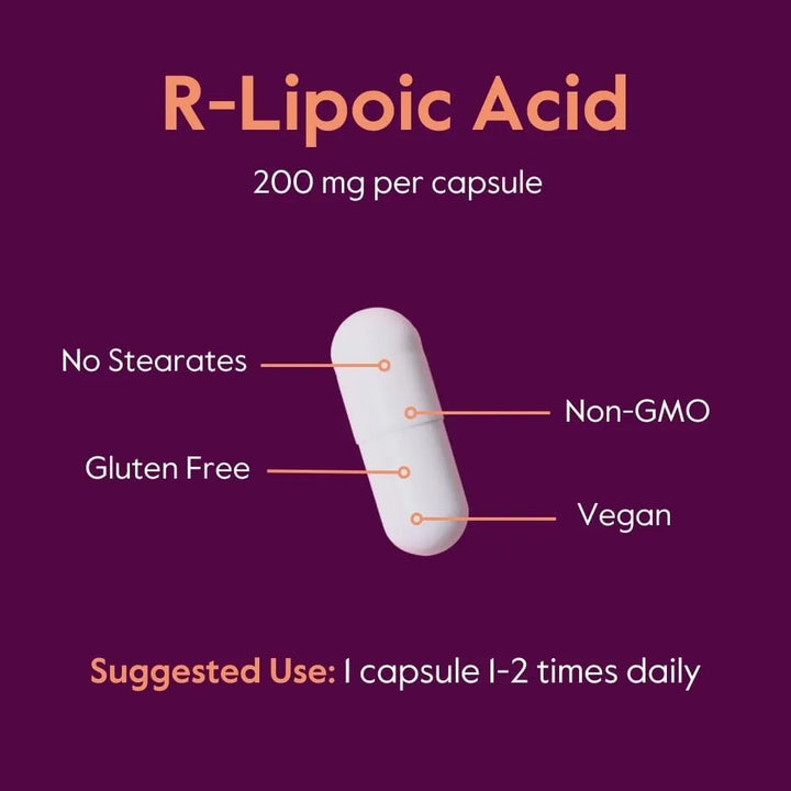 Ácido R-lipoico 200 Mg Mejorado 60 Cápsulas Libres De Estear - Imagen 6