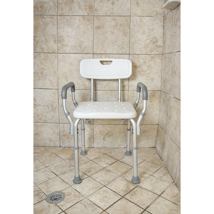 Banqueta De Ducha Con Respaldo Y Brazos, Diseño Ergonómico - Imagen 2