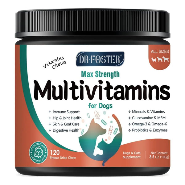 Multivitaminico Perro Glucosamina Omega 3 Probióticos Articulaciones Piel Pelaje