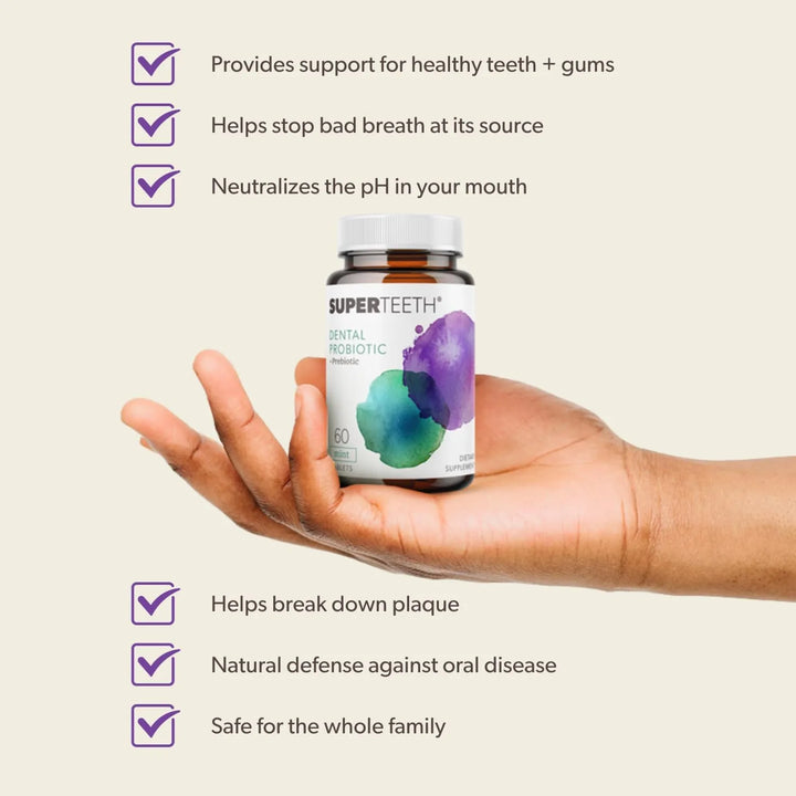 Probiótico Dental Masticable Menta Para Adultos Y Niños Ayud - Imagen 5