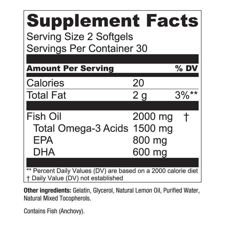 Aceite De Pescado Omega-3 120 Cápsulas Blandas Epa Dha Apoyo - Imagen 4