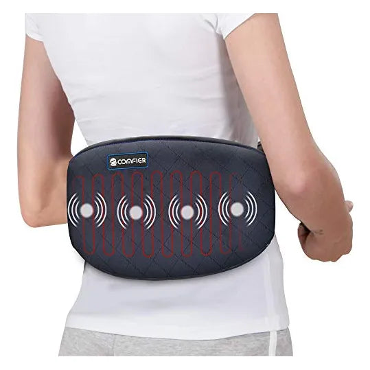 Comfier Almohadilla Térmica Para El Dolor De Espalda, Cinturón Térmico Para El Vientre Con Masaje De Vibración, Almohadillas De Calentamiento Rápido Con Apagado Automático, Para Alivio Del Dolor - Imagen 1