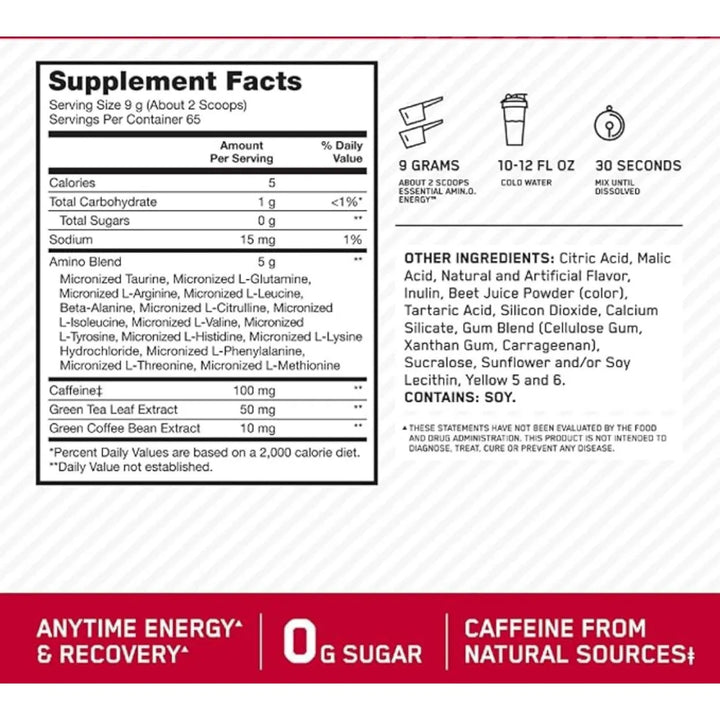 Amino Energy 65 Servicios - Imagen 2