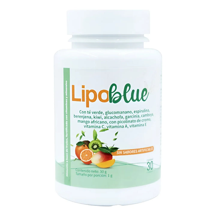 Lipo Blue Adelgazante Quemador Grasa Natural Control Apetito Energético Pierde Tallas Sin Sabor Artificial - Imagen 1