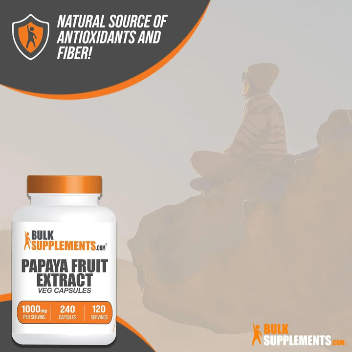 Cápsulas De Extracto De Fruta De Papaya 1000 Mg 240 Unidades - Imagen 3