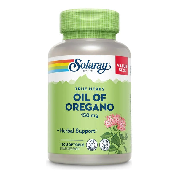 Cápsulas Blandas De Aceite De Orégano 150 Mg Solaray Apoyo Digestivo Y Antioxidante Vegano