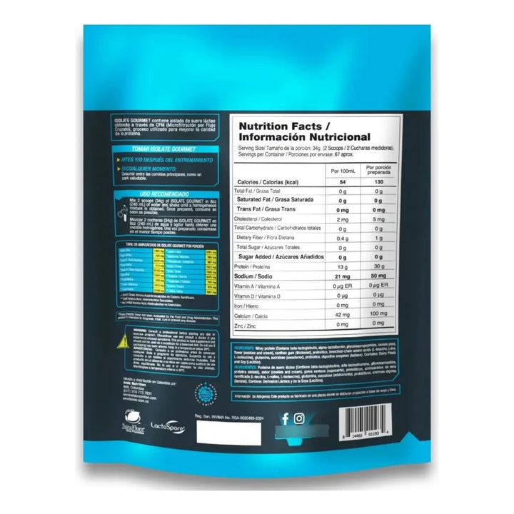 Proteina Isolate Gourmet 5 Lb - Imagen 2