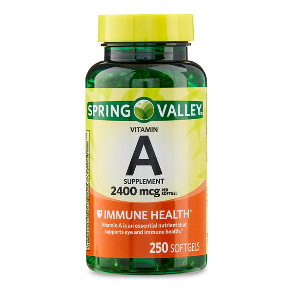 Capsulas Blandas Vitamina A 2400 Mcg 250 Unidades Saludables