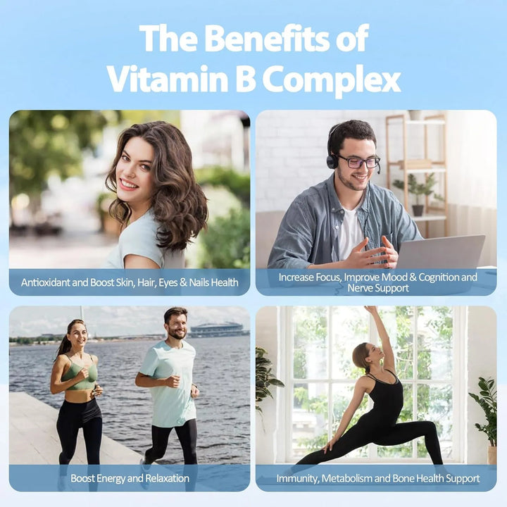 Complejo Vitamínico B 13 En 1 Con B1 B2 B3 B4 B5 B6 B7 B8 B9 - Imagen 6