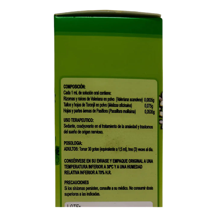 Valeriana + Toronjil + Pasiflora Sin Sabor - Imagen 2
