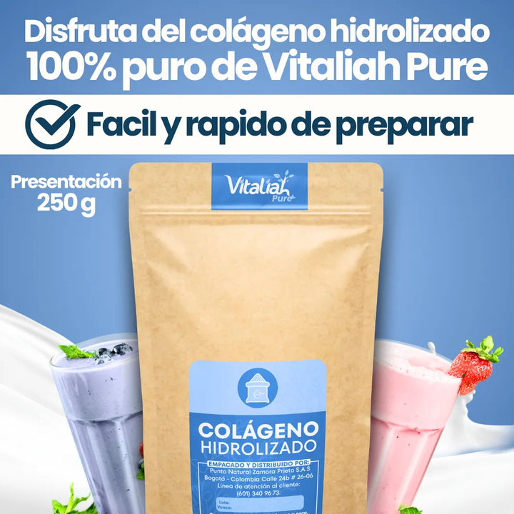 Colágeno Hidrolizado Puro Vitaliah 250g + Mentas Stevia - Imagen 4