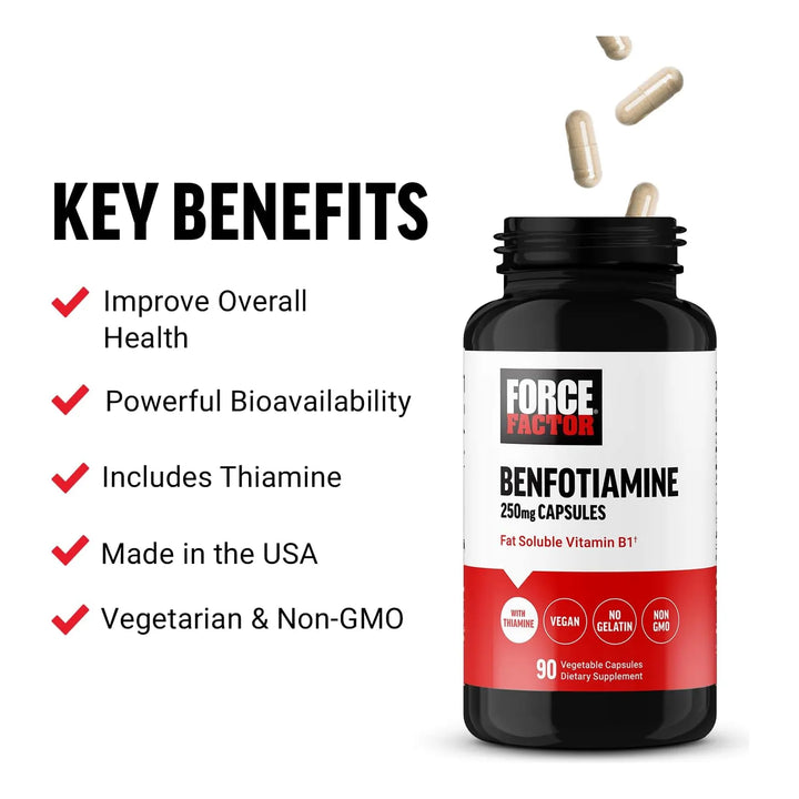 Benfotiamina Plus Tiamina Vitamina B1 Alta Absorción 90 Cáps - Imagen 2