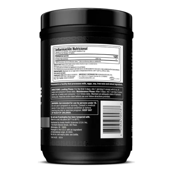 100% Creatine Platinum 400 Gr Sin Sabor - Imagen 2