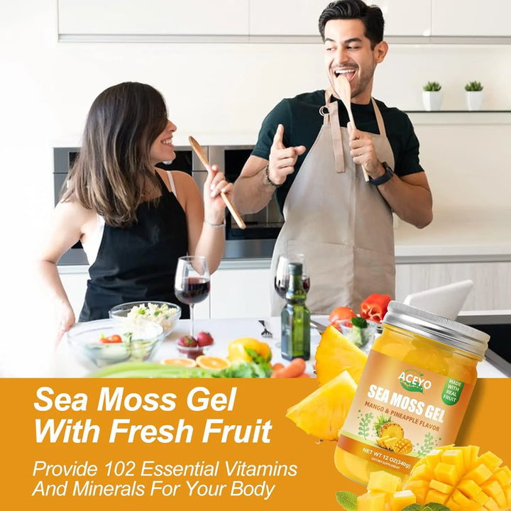 Gel De Musgo Marino Irlandés Orgánico Crudo Sabor Mango Piña - Imagen 6