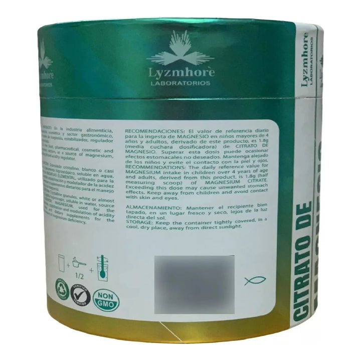 Citrato Magnesio  Puro 250 Gram No Tiene - Imagen 3