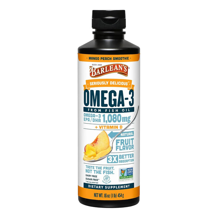 Aceite De Pescado Omega Orgánico Flavored 473 Ml 16 Oz - Imagen 1