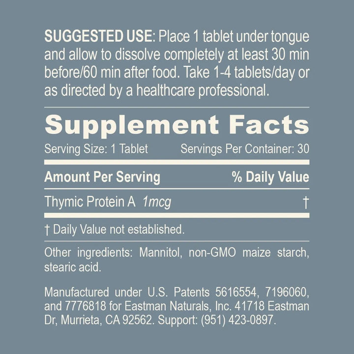Tabletas De Proteína Timúrica 1 Mcg Apoyo Inmunológico Natur - Imagen 5