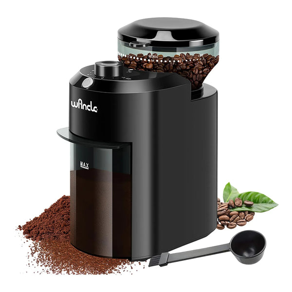 Molinillo Electrico De Cafe Ajustable 28 Niveles Molienda 12 Tazas Negro