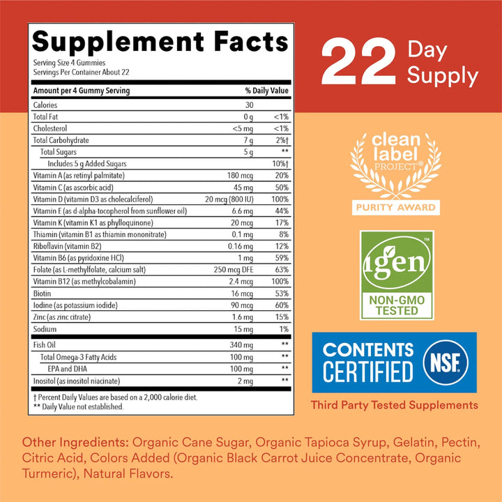 Caramelos De Goma Vitaminas Infantiles Completos Sabor Caram - Imagen 3