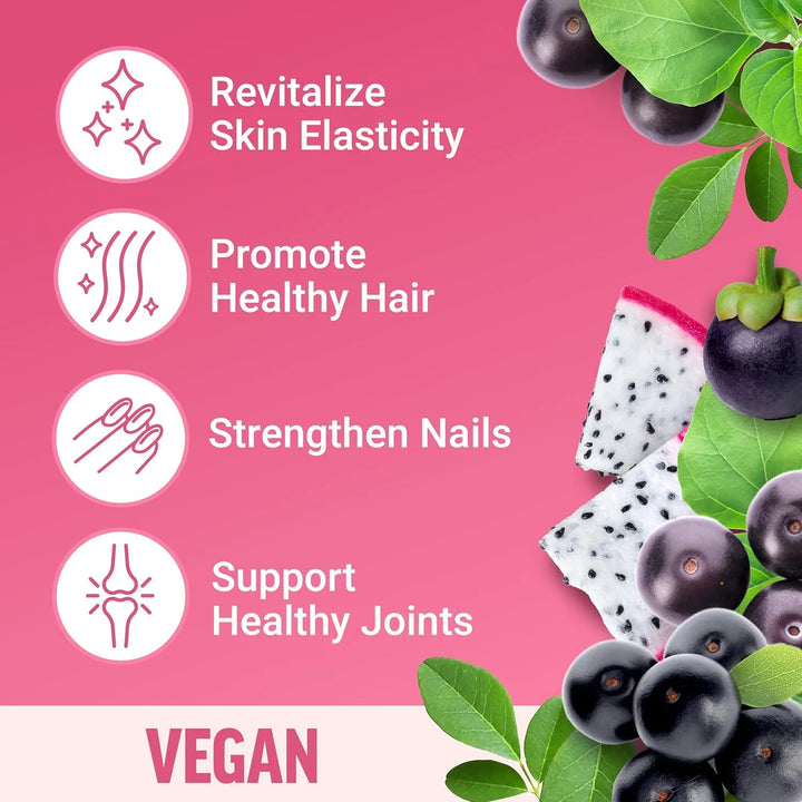 Potenciador De Colágeno Biotina Ácido Hialurónico Vitamina C - Imagen 2