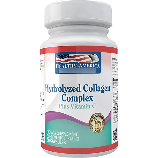 Colageno Hidrolizado X 60 Cápsulas - Healthy America Sin Sabor - Imagen 1