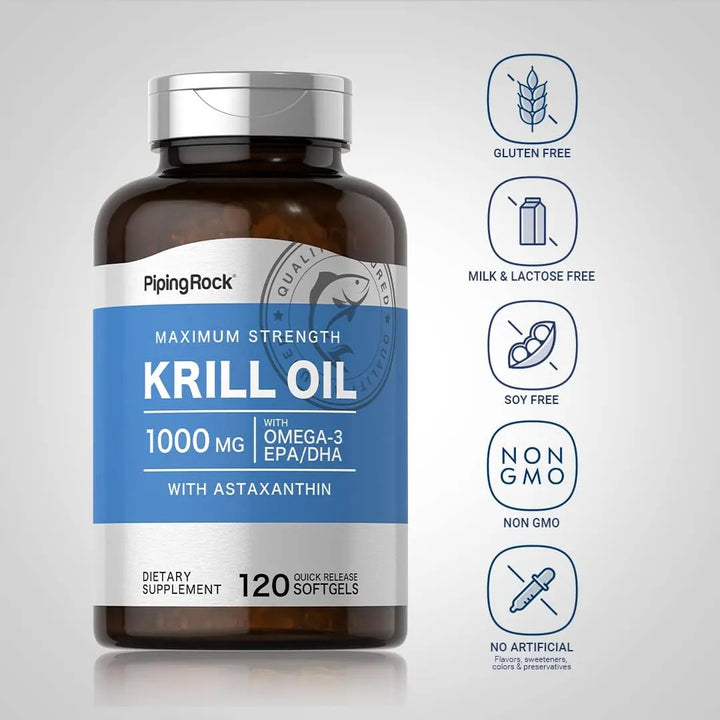 Aceite De Krill Omega 3 1000 Mg 120 Cápsulas Epa Dha Con Ast - Imagen 3