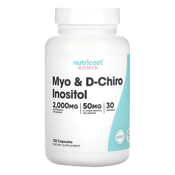 Myo Dchiro Inositol 120 Cápsulas 2000mg Fertilidad Salud Hormonal Ovario Poliquístico Myodchiro Nutricost - Imagen 1