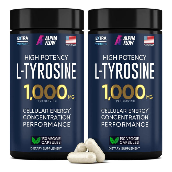 Cápsulas L-tirosina 1000 Mg Energía Y Rendimiento Cerebral 2 - Imagen 1