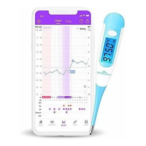 Termómetro Basal Digital Ebt-100b Con Pantalla Azul - Imagen 1