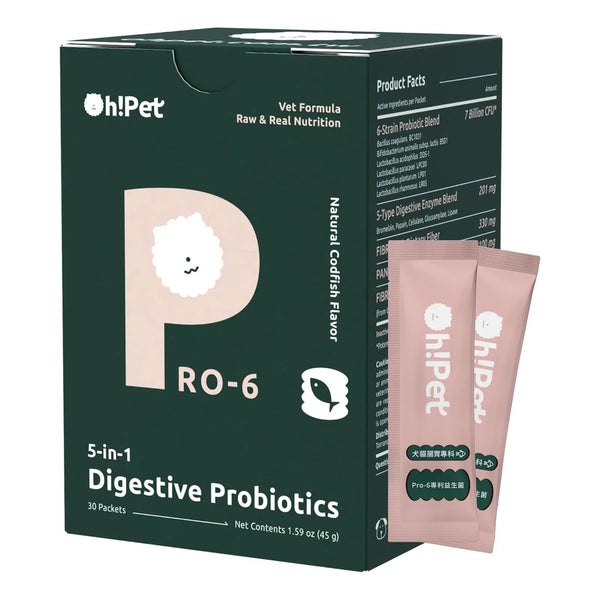 Probióticos Digestivos 5 En 1 En Polvo 7b Cfu Para Perros Y Gatos Oh Pet Sabor Carne