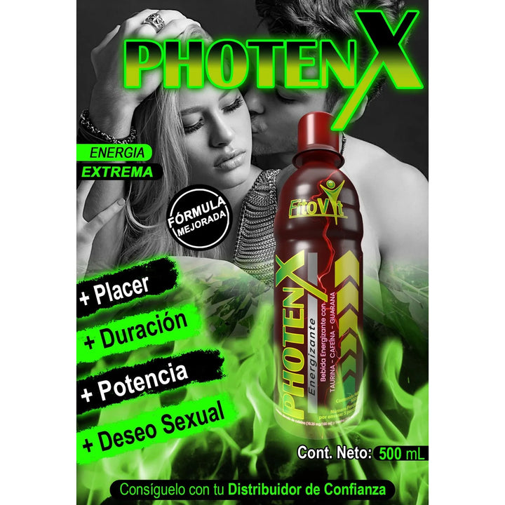 Energizante Photenx Fitovit 500ml Con Taurina Cafeína Guaraná Original - Imagen 3