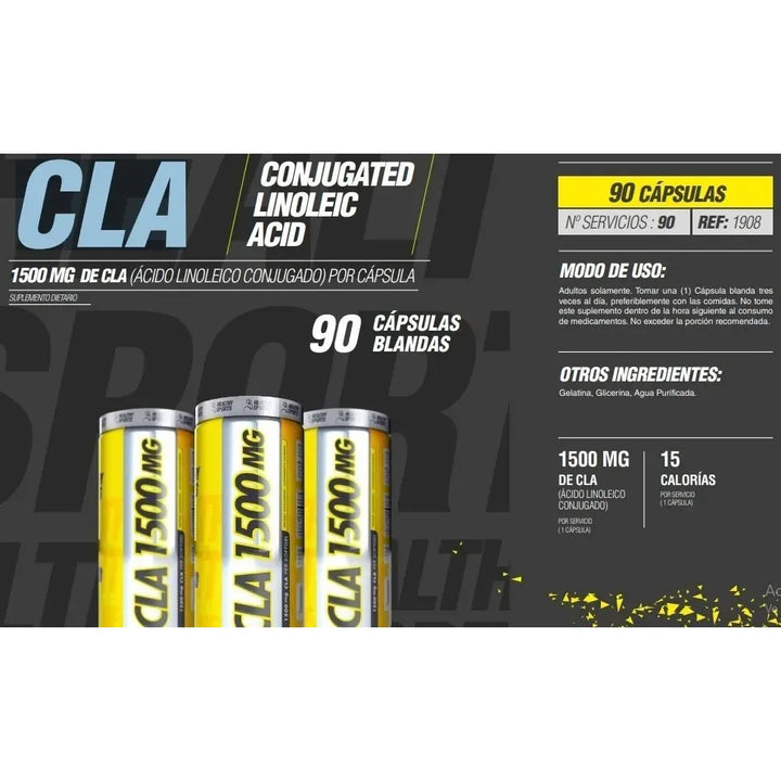Cla Quemador De Grasa 1500 Mg Healthy Sports X 90 Softgels N/a - Imagen 3