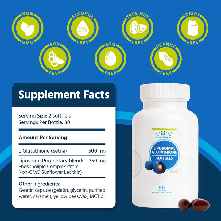 Cápsulas De Gel De Glutatión Liposomal 500mg Para Desintoxic - Imagen 3