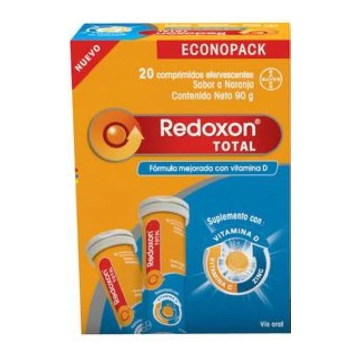 Redoxon Total Suplemento Complemento Vitamina X 20 Unidades Naranja - Imagen 2