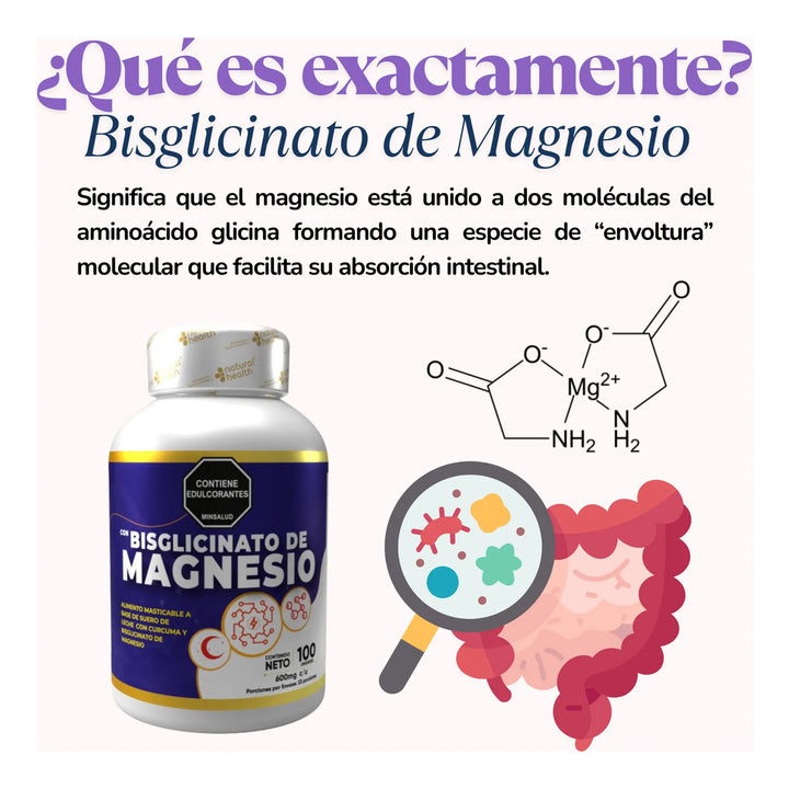 Bisglicinato Magnesio Quelado Capsula Suplemento Natural Sin Sabor - Imagen 7