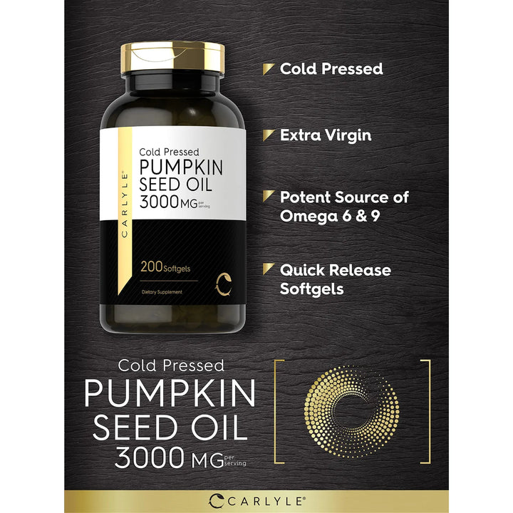 Suplemento De Aceite De Semilla De Calabaza Carlyle 3000 Mg - Imagen 3