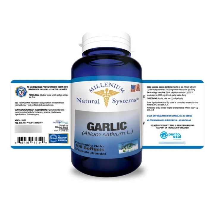 Garlic Ajo 1500mg Natural Systems - Imagen 2