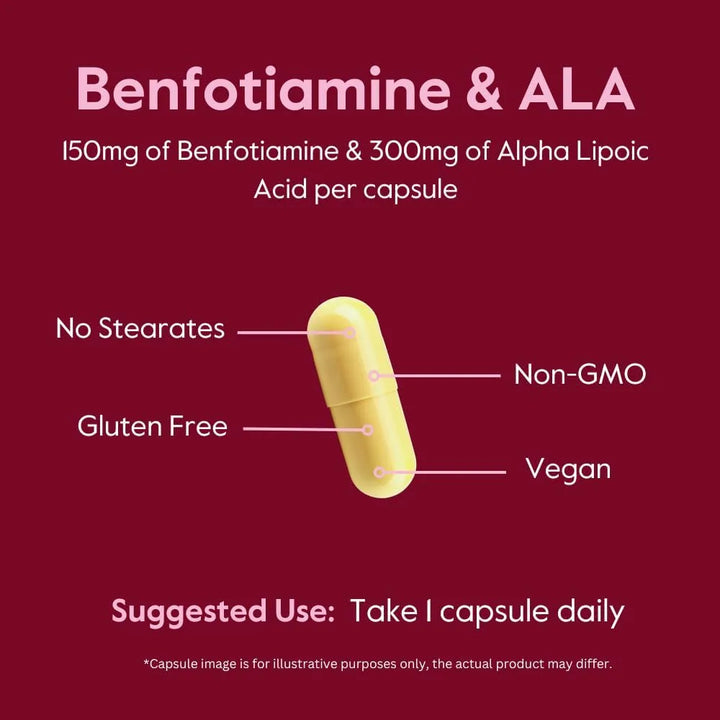 Benfotiamina 150 Mg Y Ácido Alfa Lipoico 300 Mg En 240 Cápsu - Imagen 6