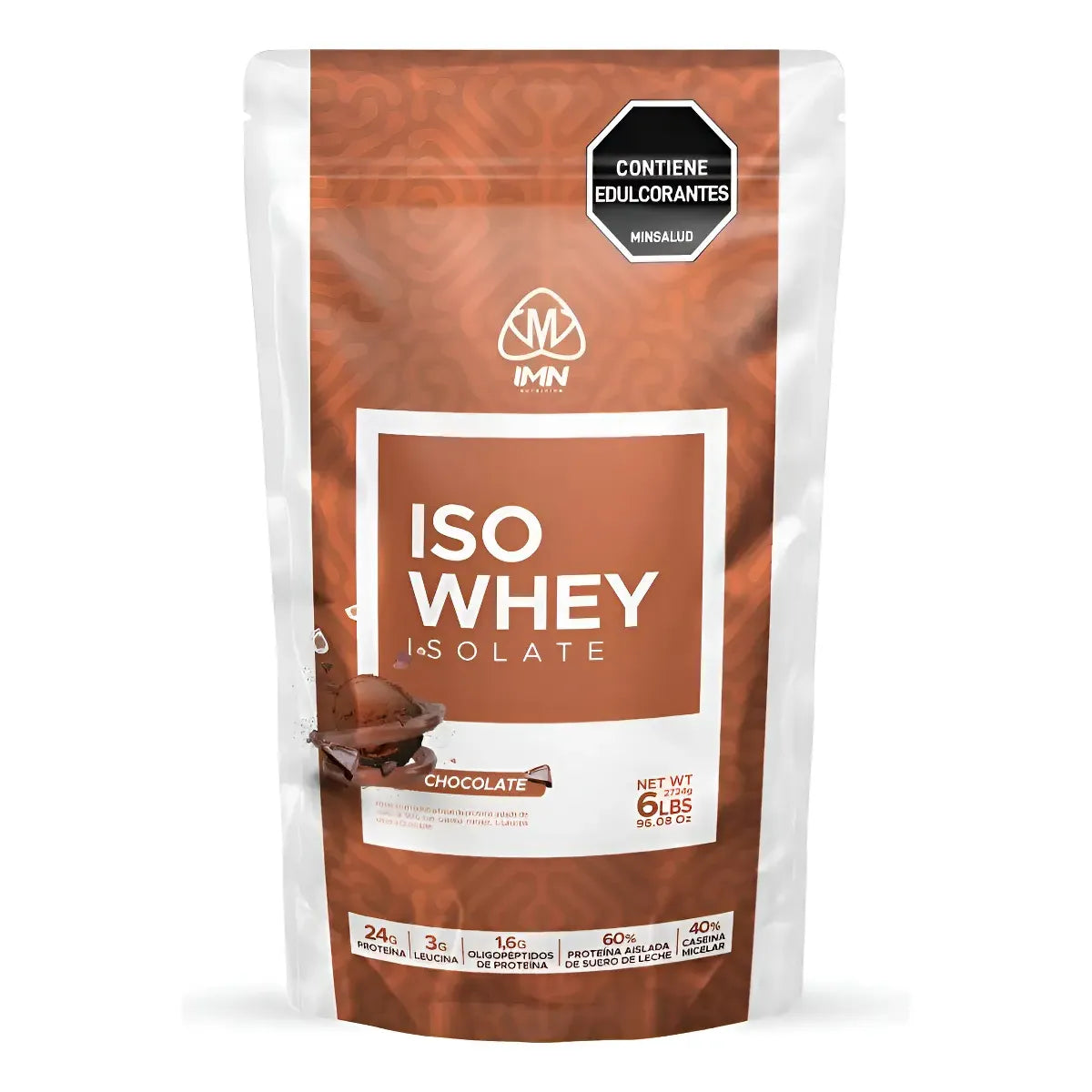 Proteina Iso Whey Isolate 6 Libras IMN Nutrition Chocolate 90 Porcione ...