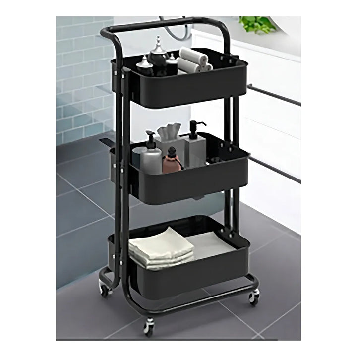Carrito Rack Carrito Organizador Metálico 3 Cajones Negro Muscle Rack C1714S3 ...