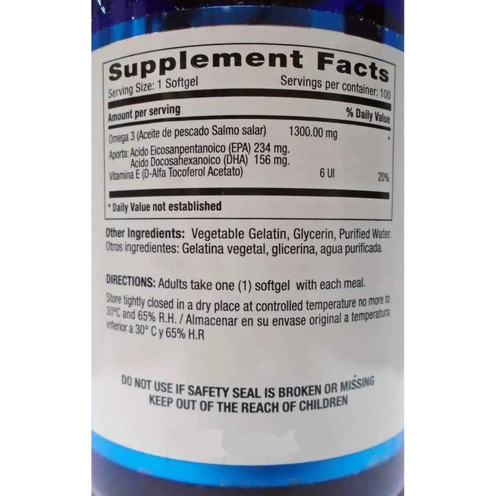 Omega 3 Epa+ Dha 1.300mg 100cap - Imagen 2
